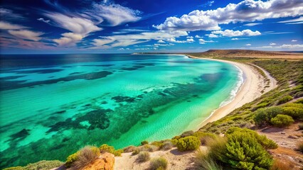 Obraz premium Breathtaking Beach View of the Ningaloo Reef in Western Australia
