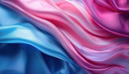 Obraz premium Vibrant Patterned Wallpaper Displaying a Collage of Pink, Blue, and Various Colors, Showcasing Wrinkled and Smooth Textures, Ideal for Modern Interiors or Artistic Photography.