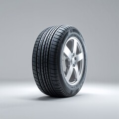 car wheel isolated on white background