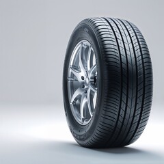 Obraz premium car wheel on white background