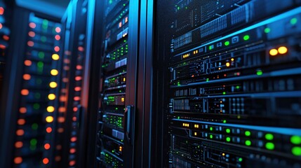 Modern Server Room Technology Network Data Center  Infrastructure