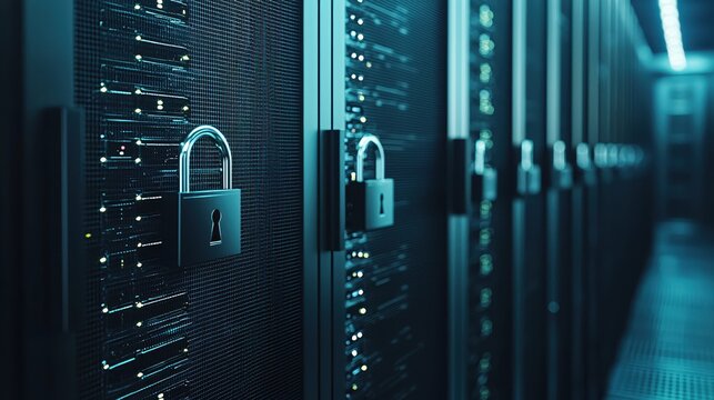 Secure Server Room Data Center Network Cyber Security Technology Lock