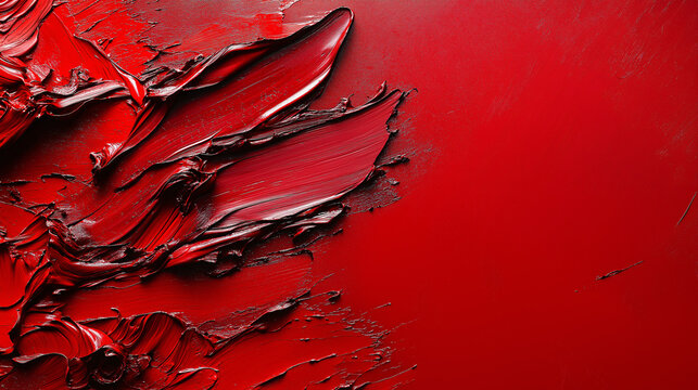 A red background with red paint splatters - Powered by Adobe