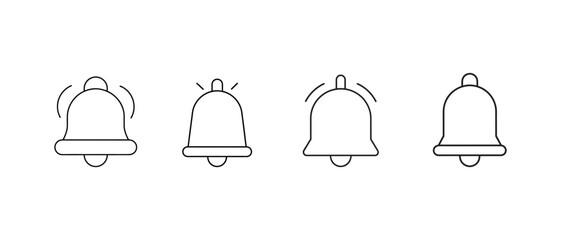 Notification bell icons vector design. , reminder alert sign, and business vector symbols. 
 Ringing bell. Icon with two color overlay on white background
