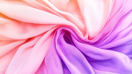 Obraz premium Soft Flowing Fabric Draped in Gradient of Peach and Purple Shades