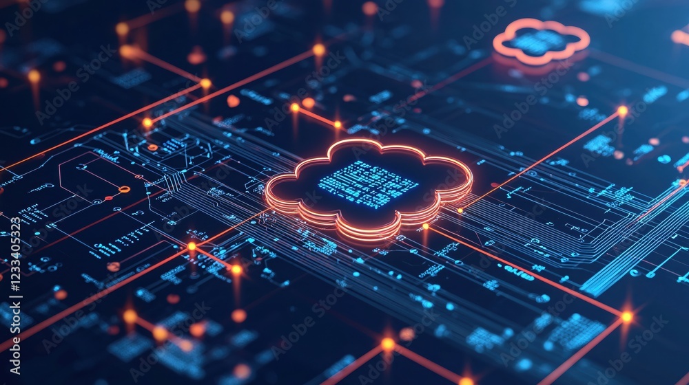 Poster Cloud Computing Network Digital Technology Data Center Server