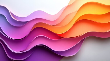 Abstract Colorful Paper Waves Background