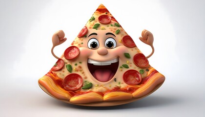 Obraz premium ピザのキャラクター