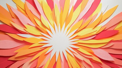 Vibrant Paper Art Explosion of Warm Colors