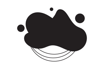 Organic amoeba blob shape abstract colorful vector illustration isolated on white background. Set of irregular round blot form graphic element. doodle drops collection. Contemporary banner