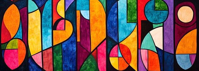 A vibrant and geometric piece inspired by the work of modern abstract artists