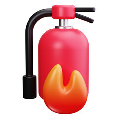 fire extinguisher 3d render icons