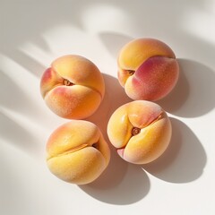peaches on a white background