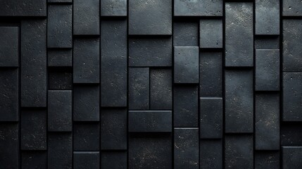 Dark gray rectangular blocks texture.