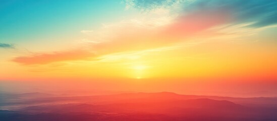 Obraz premium Sunrise Mountain Aerial View