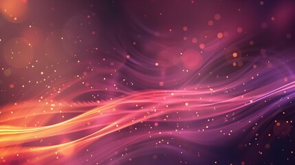 Obraz premium Abstract swirling patterns with glowing particles in vibrant colors.