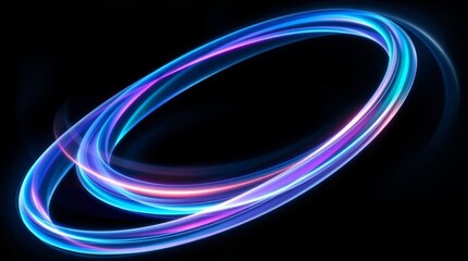 Futuristic Metallic Curve with Mesmerizing Reflections in Dark Space