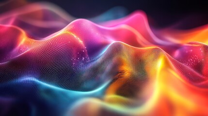 Fototapeta premium Colorful data wave abstract background