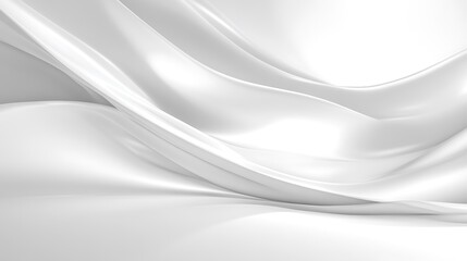 Obraz premium Abstract White Draped Fabric Soft Curves