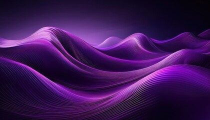 Dramatic Purple Waves Crashing onto a PitchBlack Shoreline Under the Starlit Night Sky, Creating a Mesmerizing Scene of Oceanic Power and Tranquility.