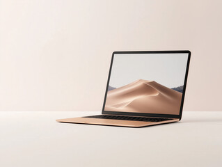 Realistic Laptop Screen Mockup for Showcasing Designs: Perfect for Presentations, Portfolios, and Marketing Materials to Impress Clients and Highlight Your Work Effectively.