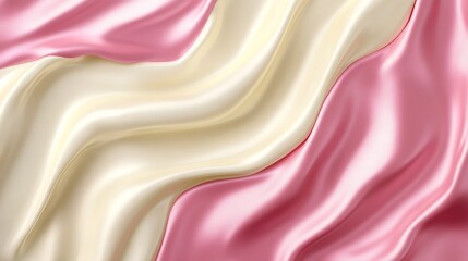 Obraz premium Elegant Draped Fabric in Pink and Cream Hues