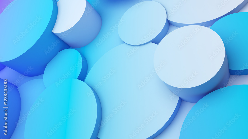 Poster abstract geometric background shapes colour circle in relief, both high and low used to add differen