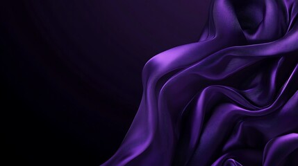 Deep Purple Fabric Draped in Elegant Waves