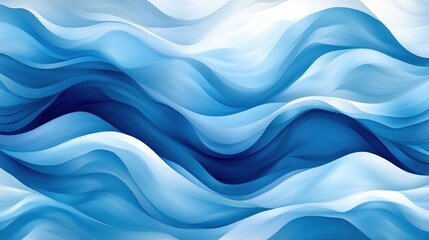 Fototapeta premium Abstract blue wave background, flowing design, website banner