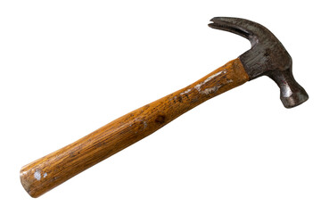 Tools and equipment hammer used in construction on white background