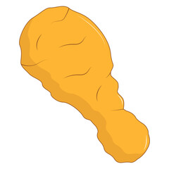 Junk Food with Cute Cartoon Design. Vector Illustration