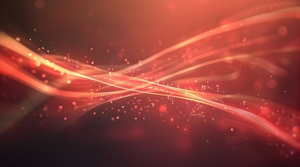 Obraz premium Abstract glowing lines and particles creating a dynamic, energetic visual effect.