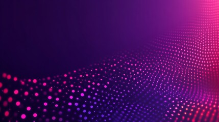 Fototapeta premium Abstract Purple Pink Dotted Wave Background Design
