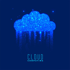 creative and shiny cloud computing encryption background for communication