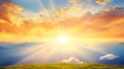 Golden Sunrise Over Majestic Mountain Peaks (1)