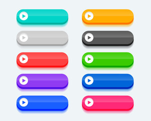 Obraz premium 3d style colorful web app button sign in collection