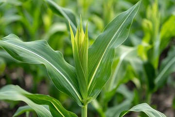 Obraz premium green corn field