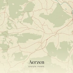 Obraz premium Vintage map of Aerzen, Germany.