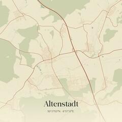 Vintage map of Altenstadt, Germany.