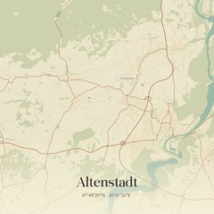 Vintage map of Altenstadt, Germany.