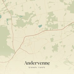 Vintage map of Andervenne, Germany.
