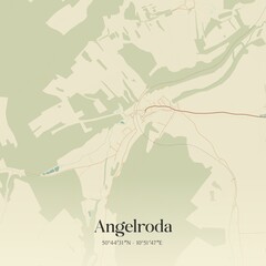 Obraz premium Vintage map of Angelroda, Germany.