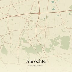 Vintage map of Anrochte, Germany.