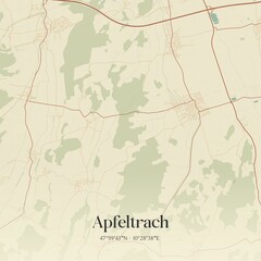 Vintage map of Apfeltrach, Germany.