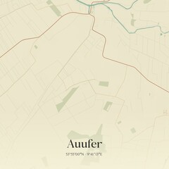 Vintage map of Auufer, Germany.