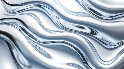 Abstract Silver Liquid Wave Abstract Background
