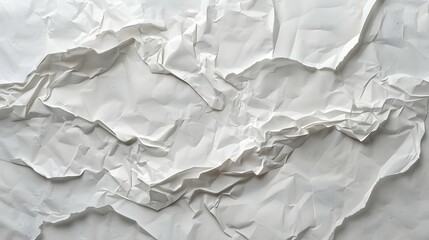 Obraz premium A close-up of crumpled white paper, showcasing texture and depth.