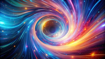 Obraz premium Wormhole vortex with swirling colors and distorted space-time continuum , vortex, illusion, vortex, illusion, continuum