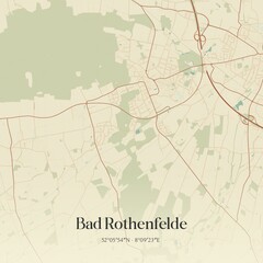 Vintage map of Bad Rothenfelde, Germany.