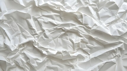 Obraz premium A close-up of crumpled white paper, showcasing texture and depth.